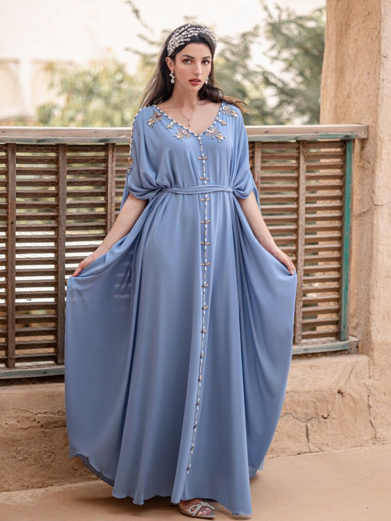 AWW2509 Abaya - Light Blue