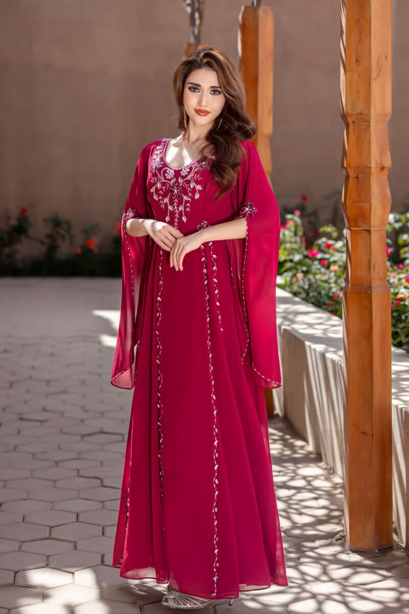 AWW2512 AWW2512 Abaya - Royal Red