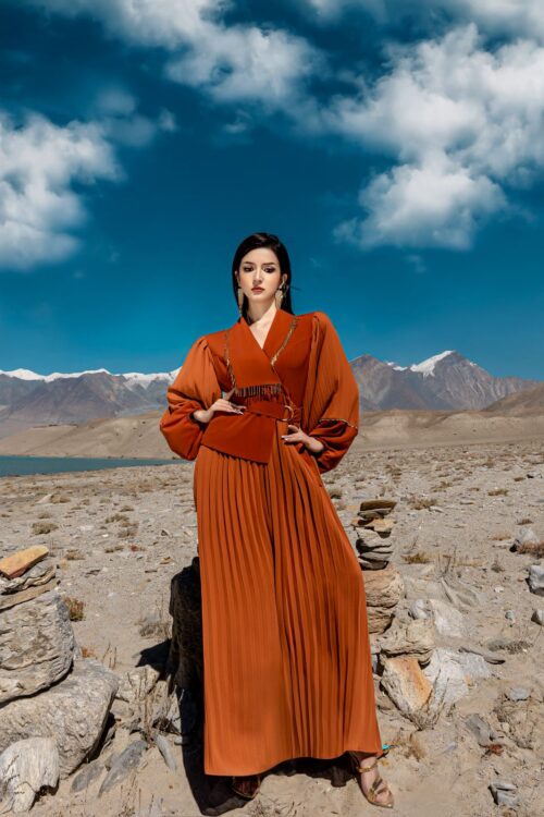 AWW2517 Abaya - Honey Copper