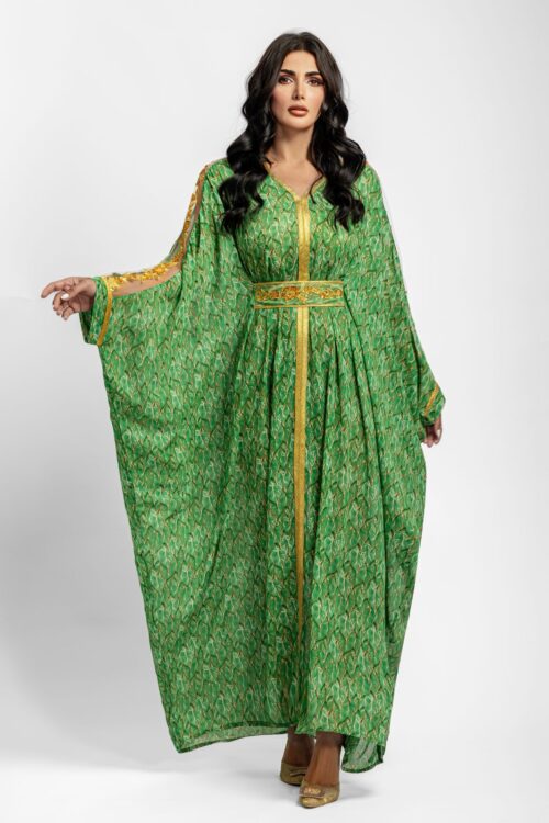 AWW2525 AWW2525 Abaya - Green Leaf